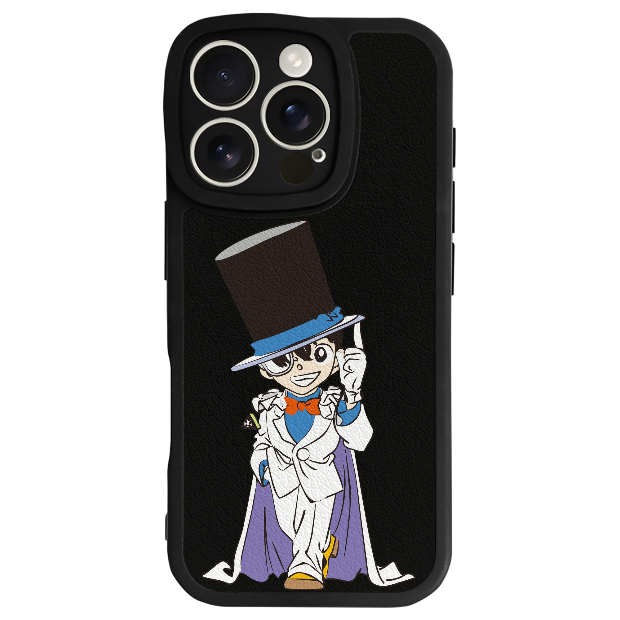 （画像用） 名探偵コナン 江戸川 コナン Detective Conan Conan Edogawa 【iPhone 16シリーズ対応】シリコンスマホケース（レザー調） 材質：シリコン